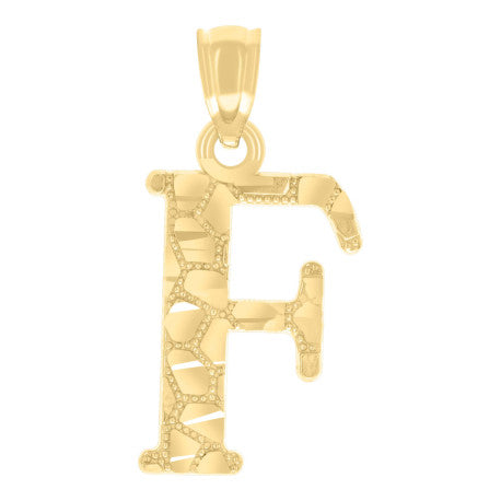 14Kt Gold Pendant Initial "F"