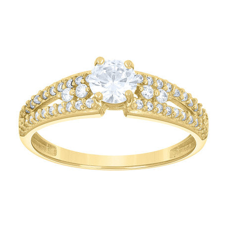 14Kt Gold Cz Ring