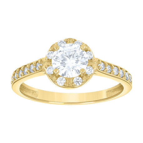 14Kt Gold Cz Ring