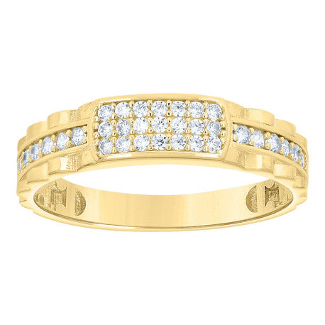 14Kt Gold Trio Cz Ring