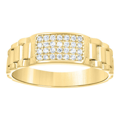 14Kt Gold Trio Cz Ring