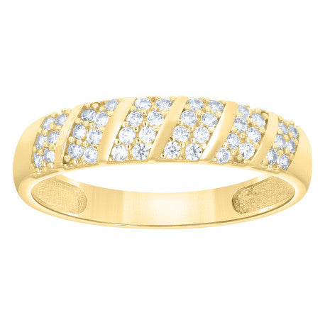 14Kt Gold Trio Cz Ring