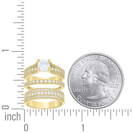 14Kt Gold Trio Ring
