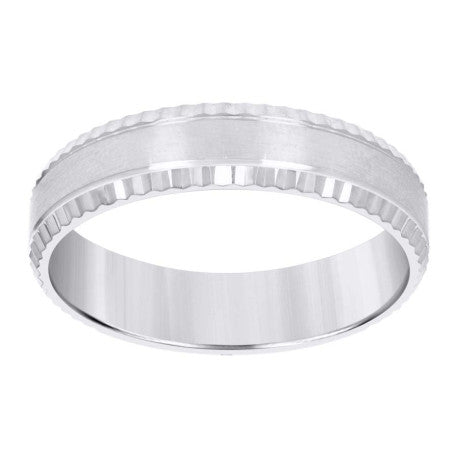 14Kt White Gold Band Ring 4mm-S7-S13