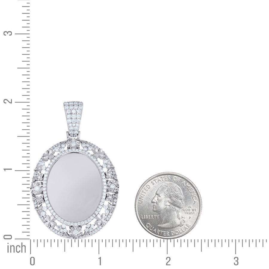 925 Sterling Silver Moissanite Pendant