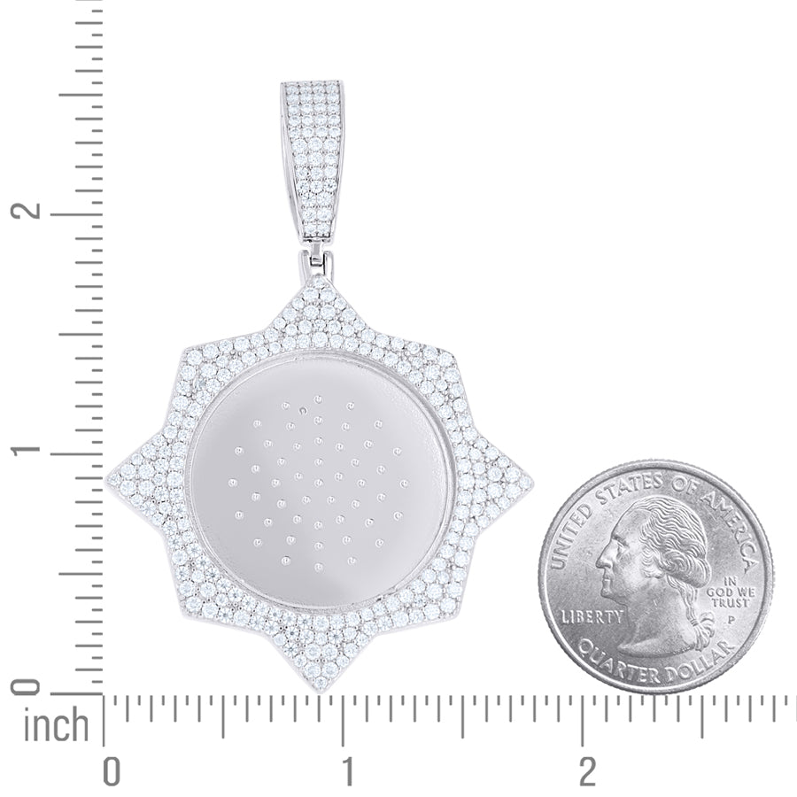 925 Sterling Silver Moissanite Pendant