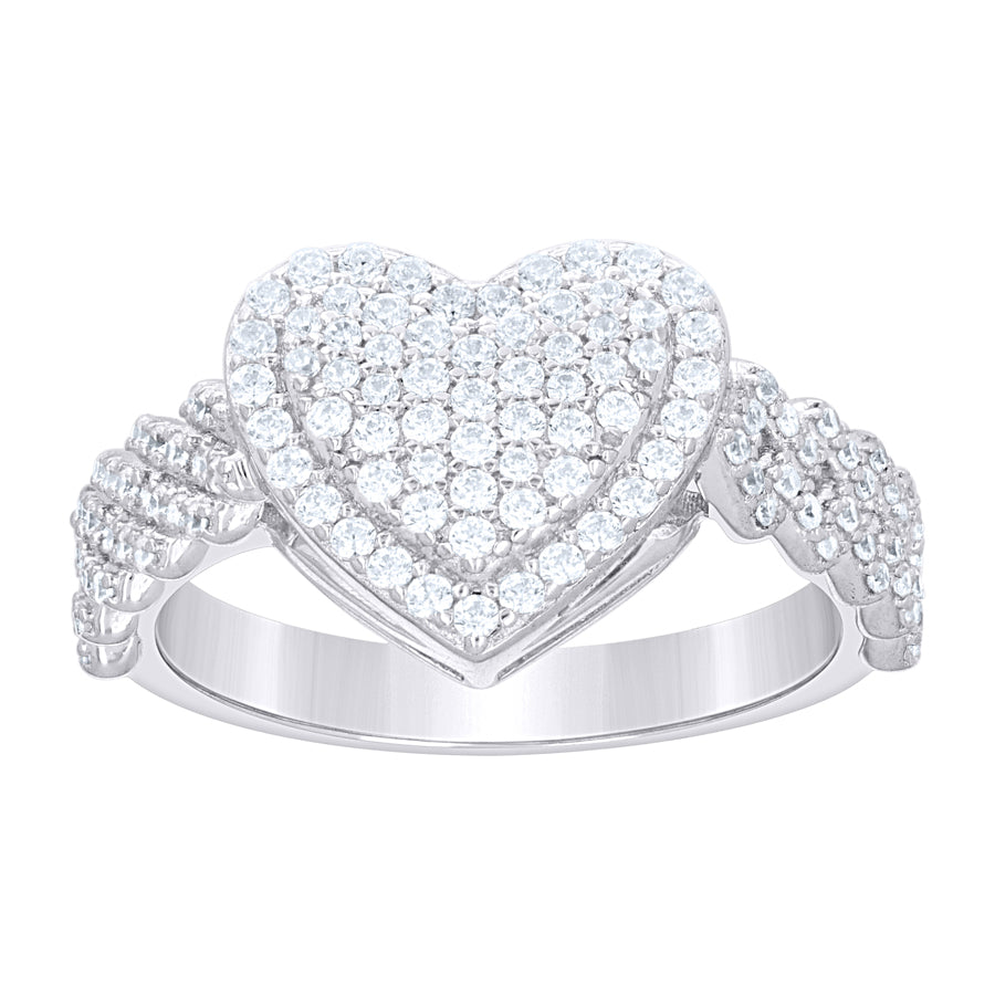 925 Sterling Silver Cz Ring S5-S9