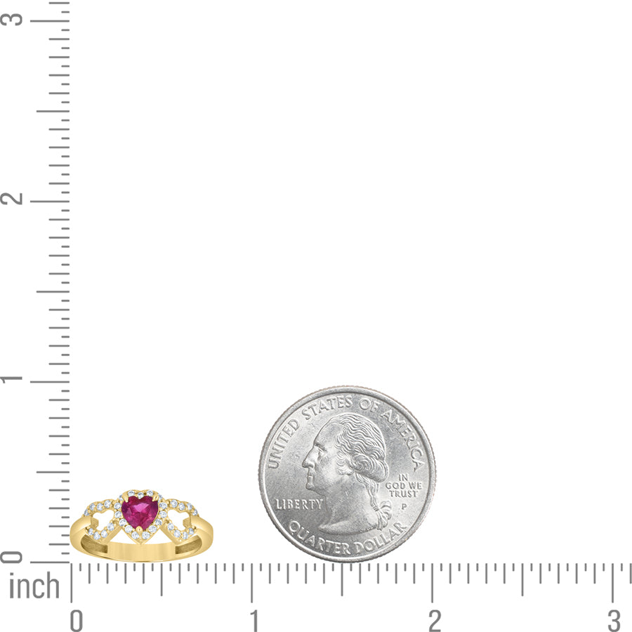 10Kt Gold Cz Ring