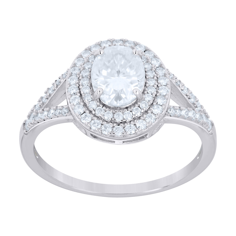 925 Sterling Silver Moissanite Ring S6-S11