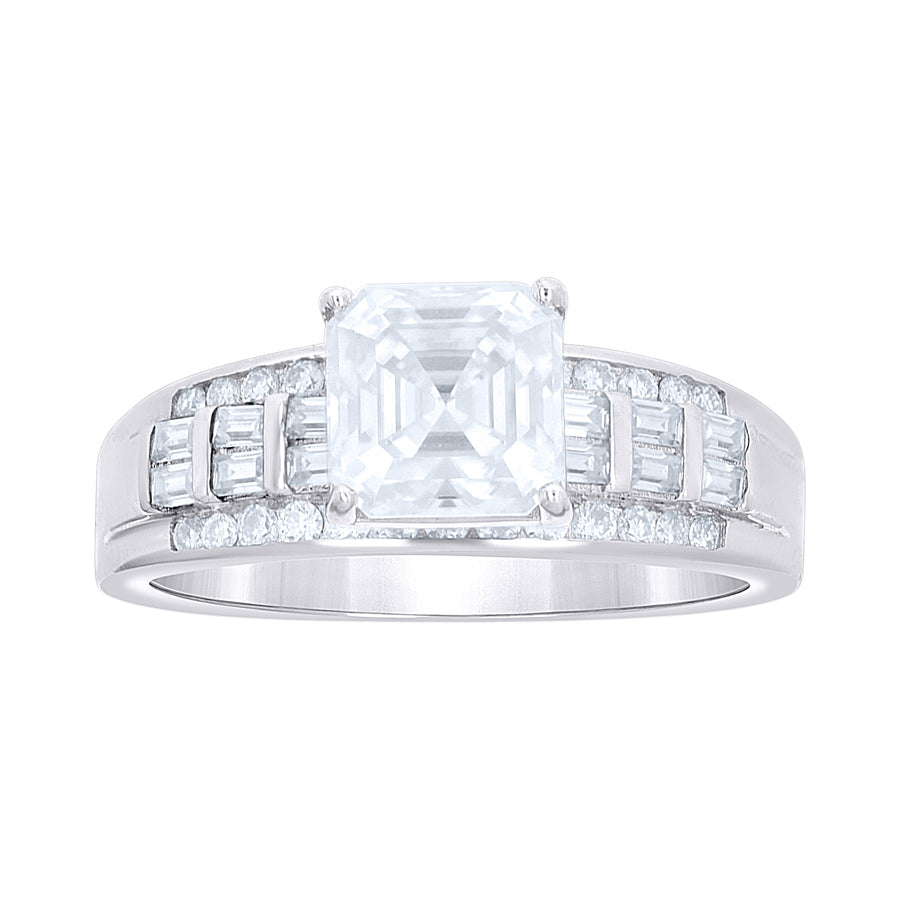 925 Sterling Silver Moissanite Ring