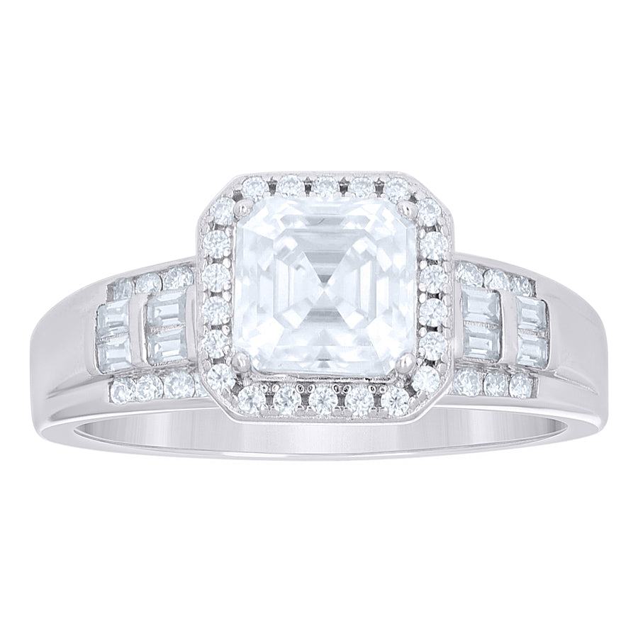 925 Sterling Silver Moissanite Ring
