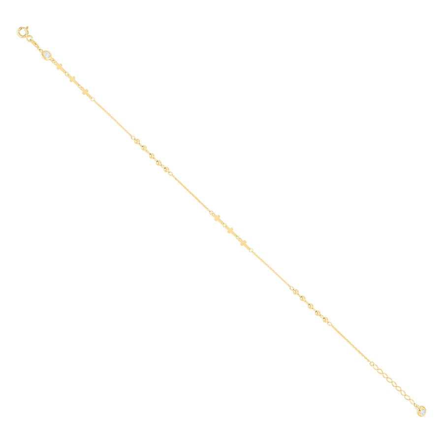 10Kt Gold Turkish Anklet 10" (9"+1")