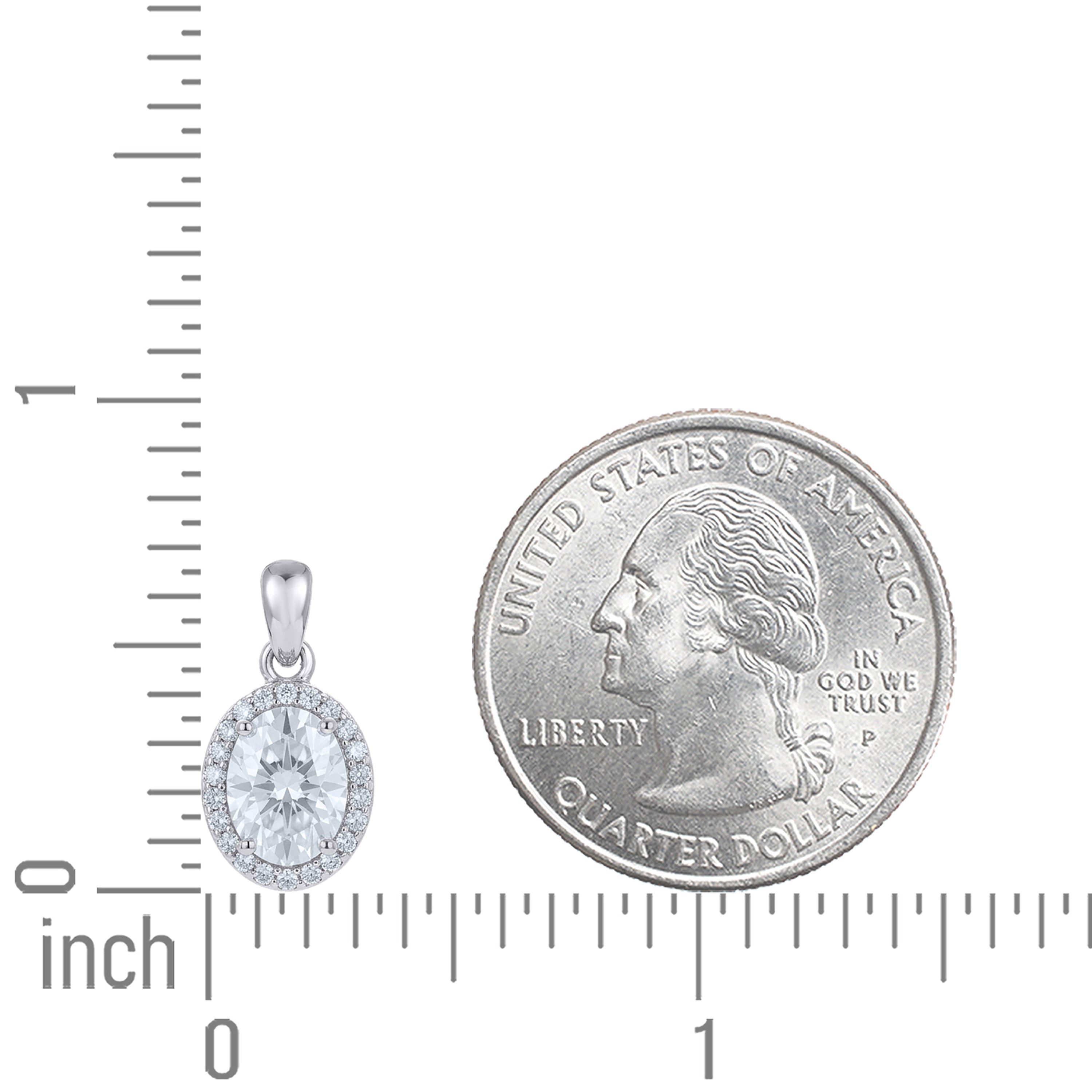 925 Sterling Silver Moissanite Pendant