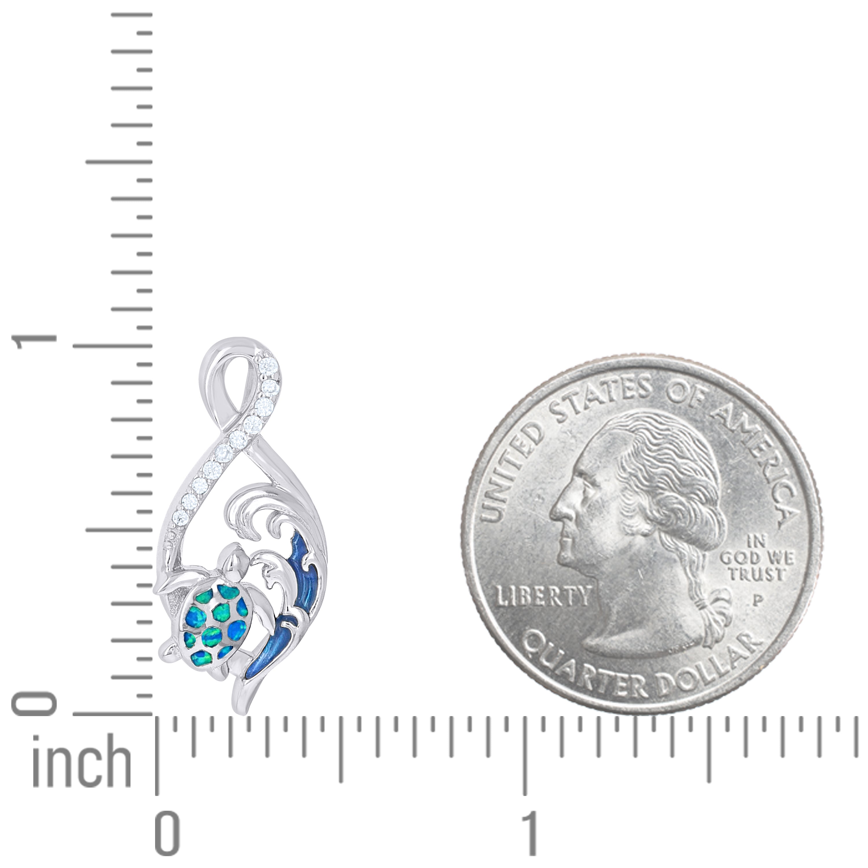 925 Sterling Silver Opal And Cubic Zirconia Pendant