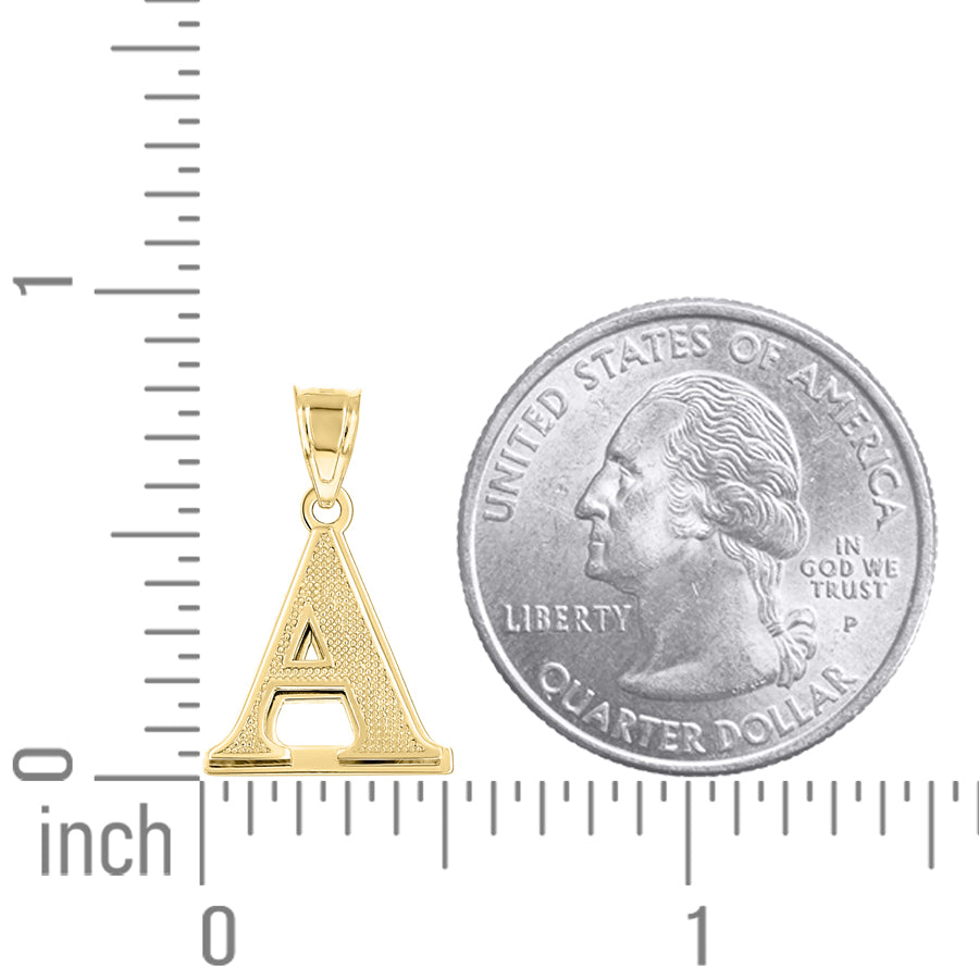 10Kt Gold Initial Letter Pendant