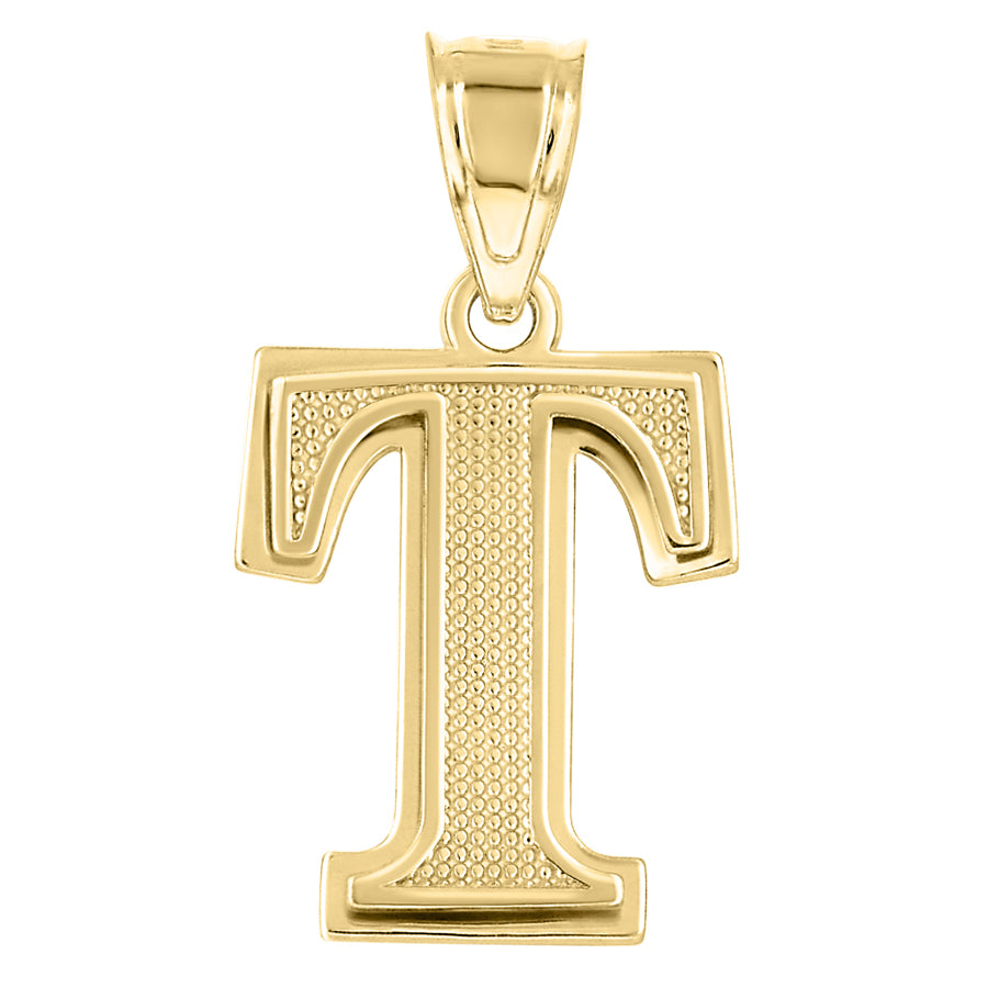 10Kt Gold Initial Letter Pendant
