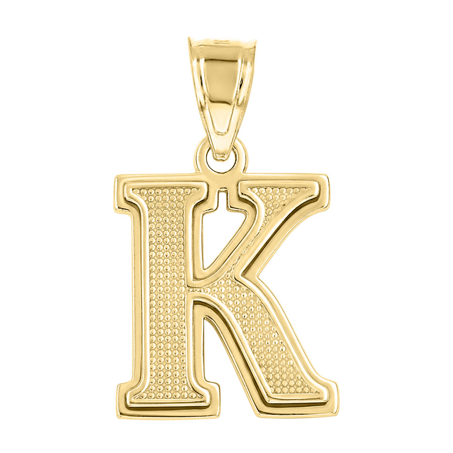 10Kt Gold Initial Letter Pendant