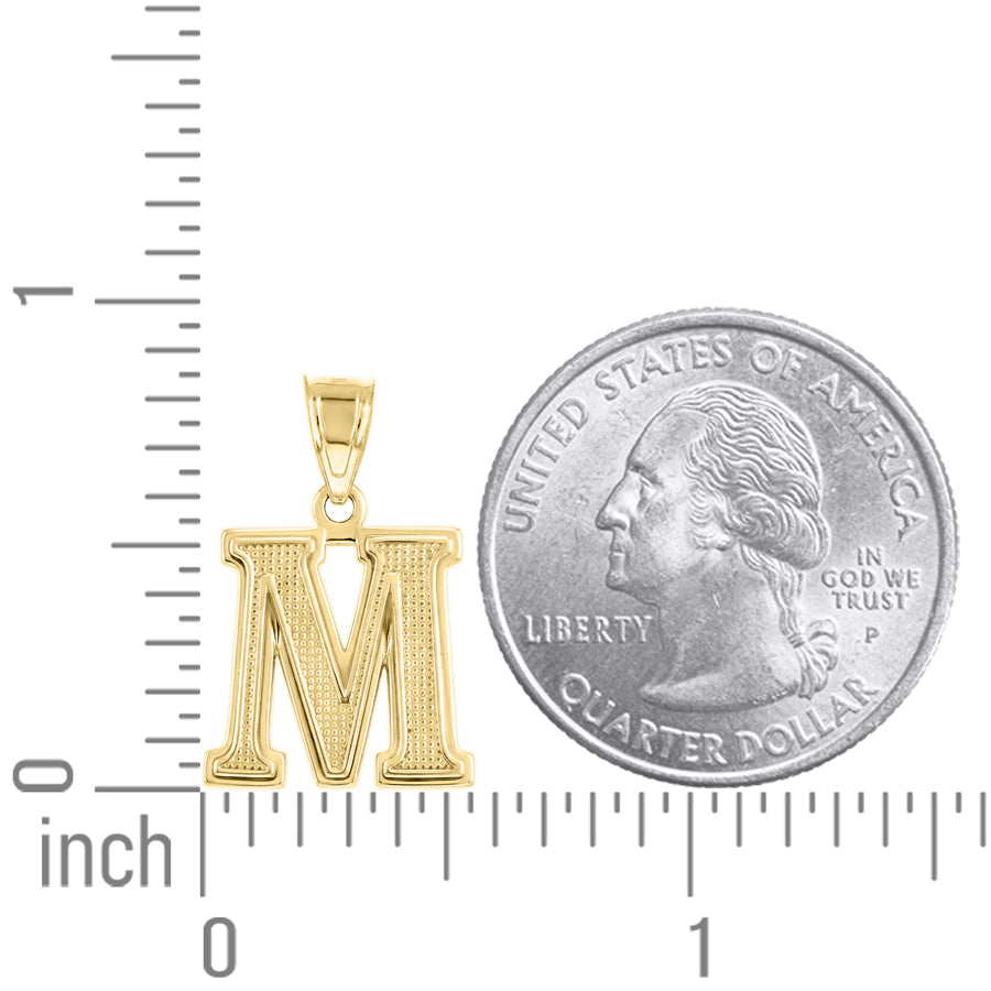 10Kt Gold Initial Letter Pendant