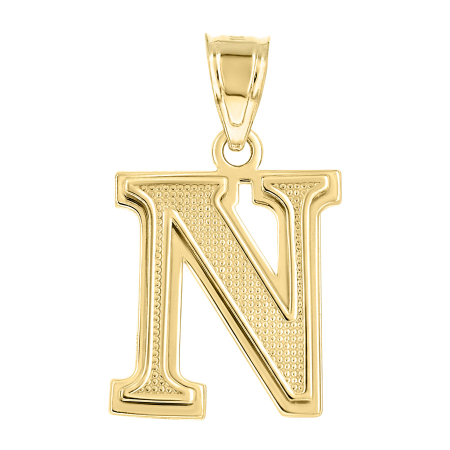 10Kt Gold Initial Letter Pendant