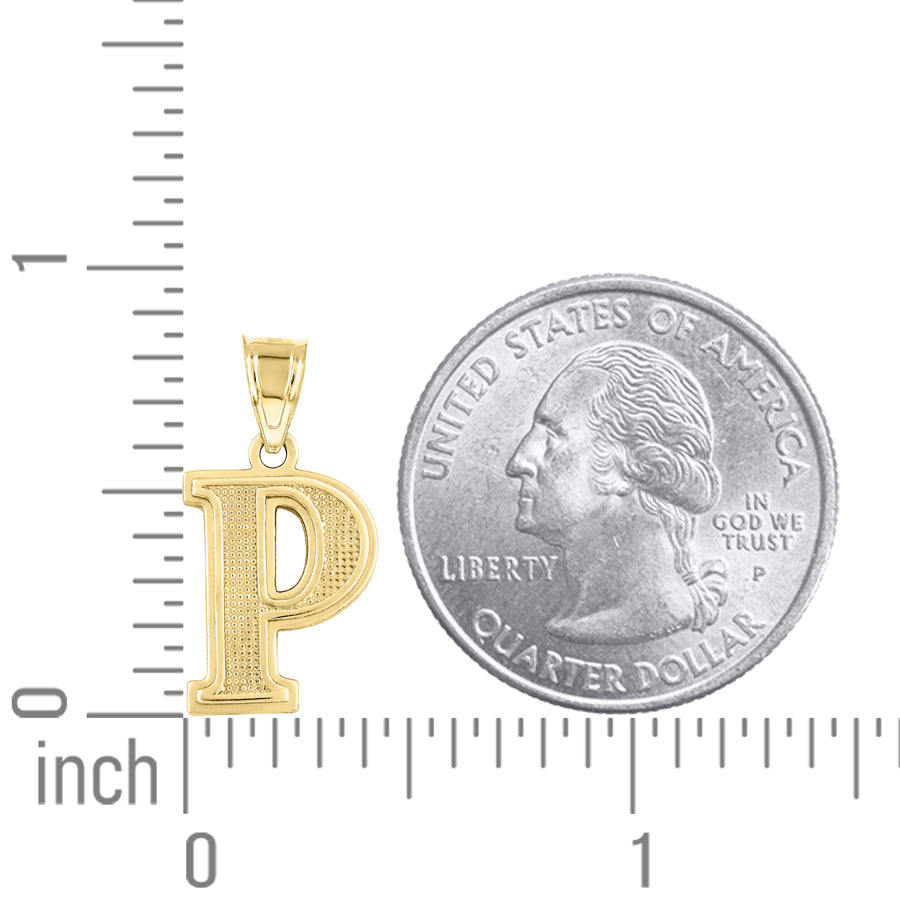 10Kt Gold Initial Letter Pendant