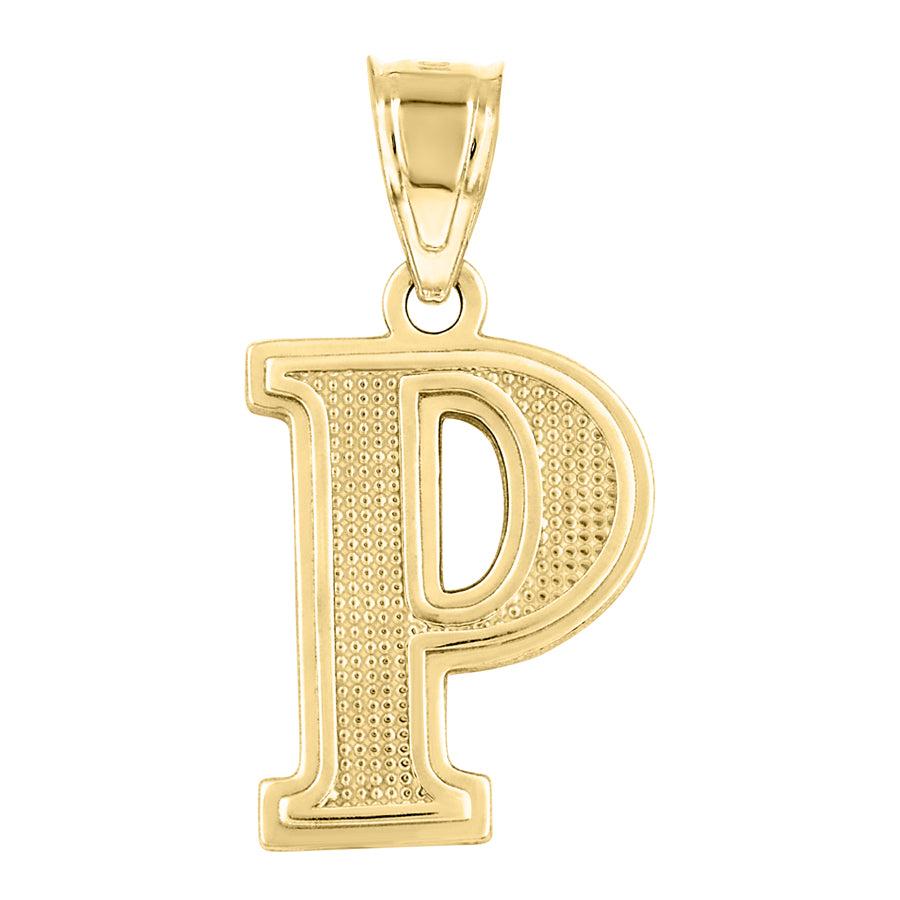 10Kt Gold Initial Letter Pendant