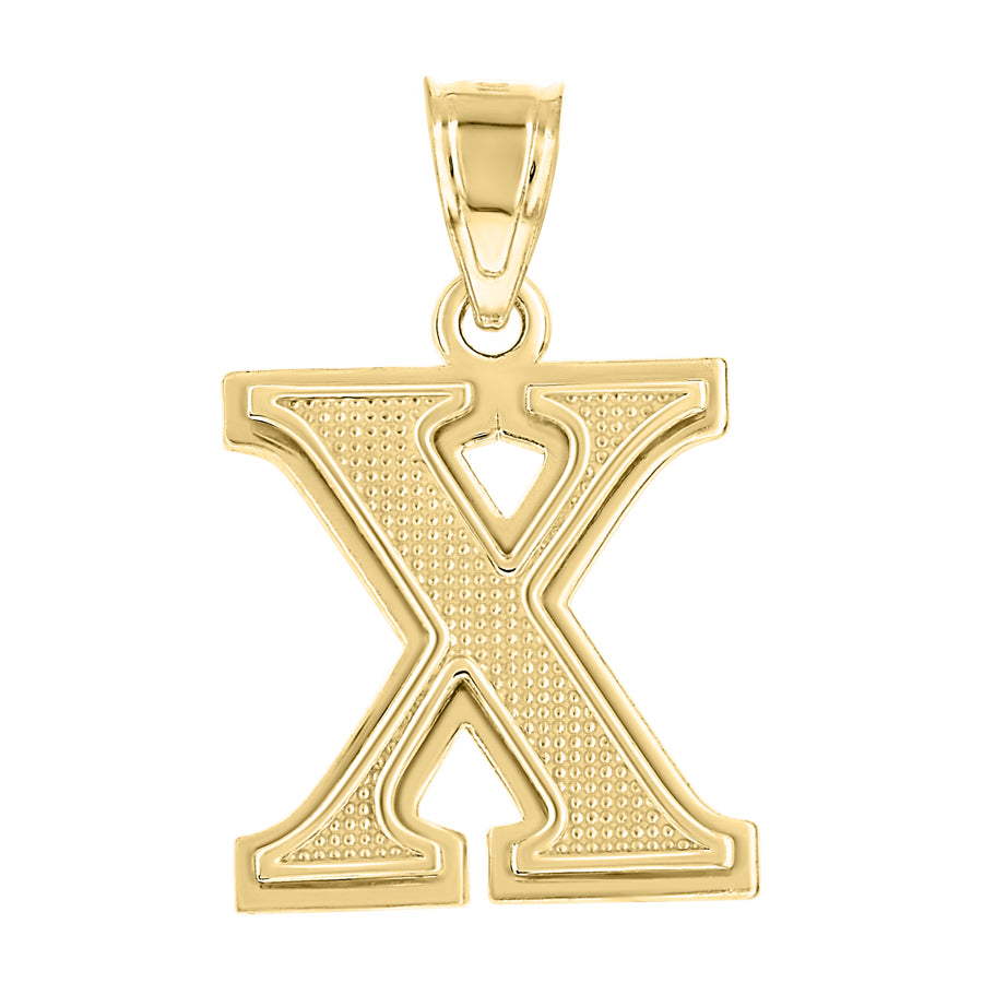 10Kt Gold Initial Letter Pendant