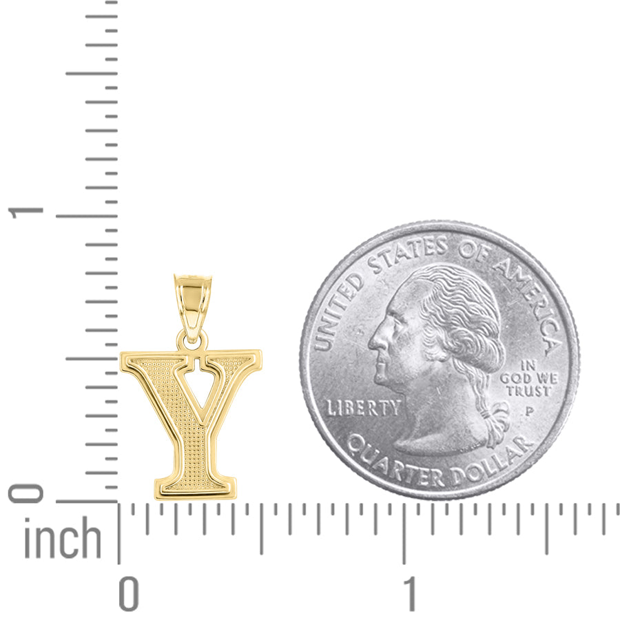 10Kt Gold Initial Letter Pendant