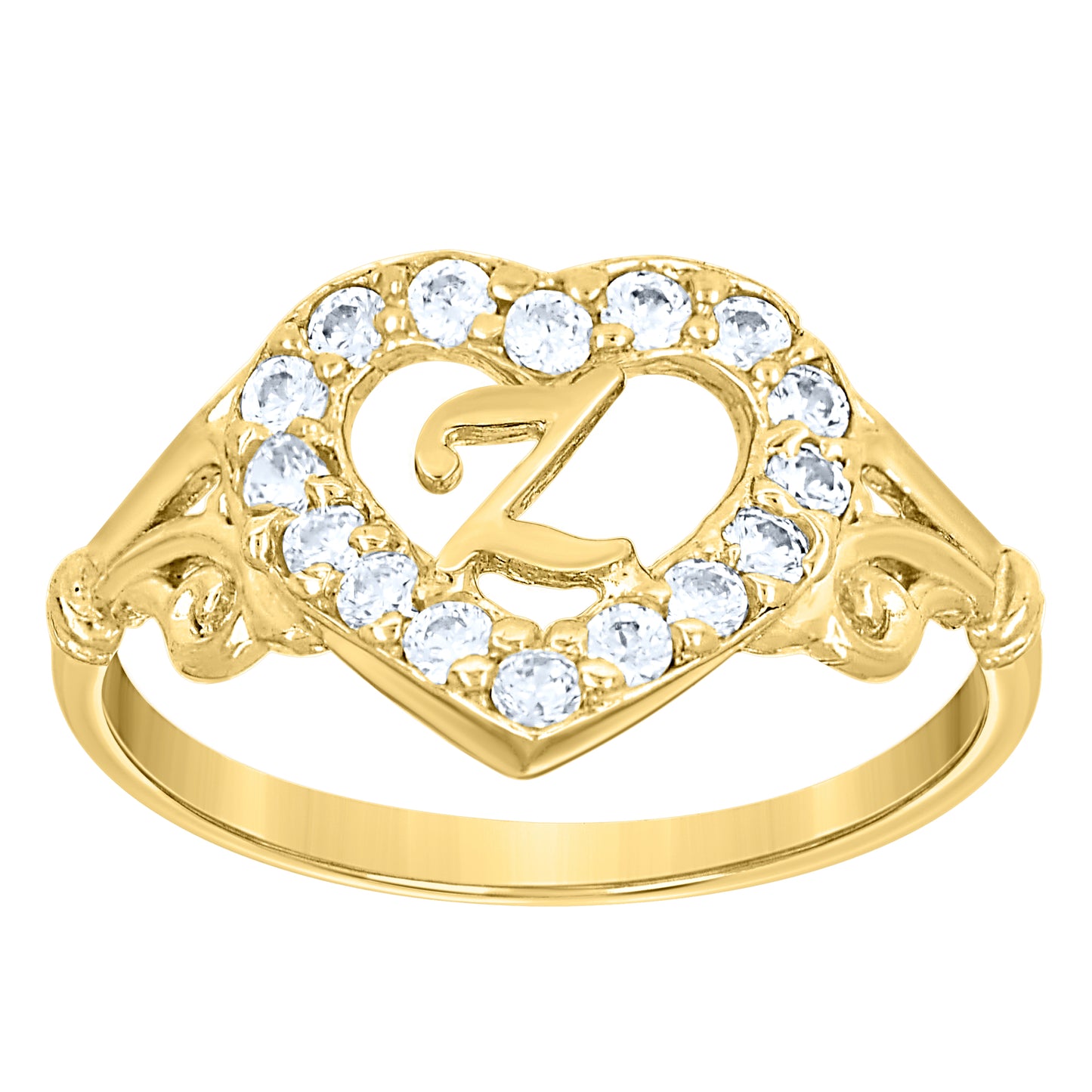10K Gold Initial Letter Ring "Z"