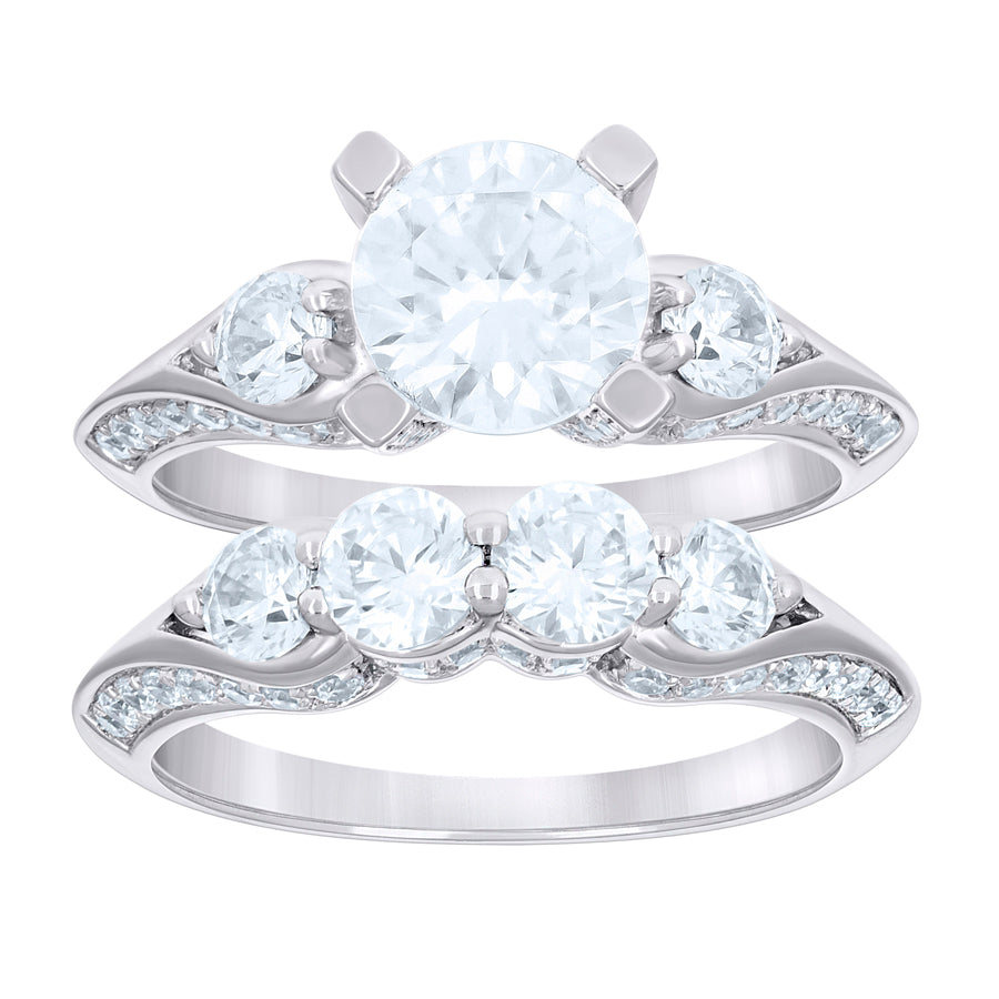 925 Sterling Silver Cz Ring S6-S9