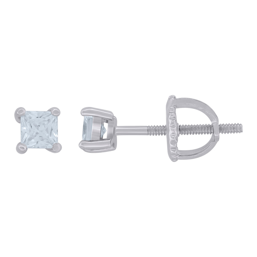 3mm-Square Cz-Stud Screw Back