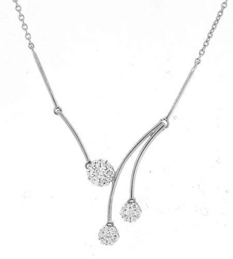 925-Ladies Flower Necklace