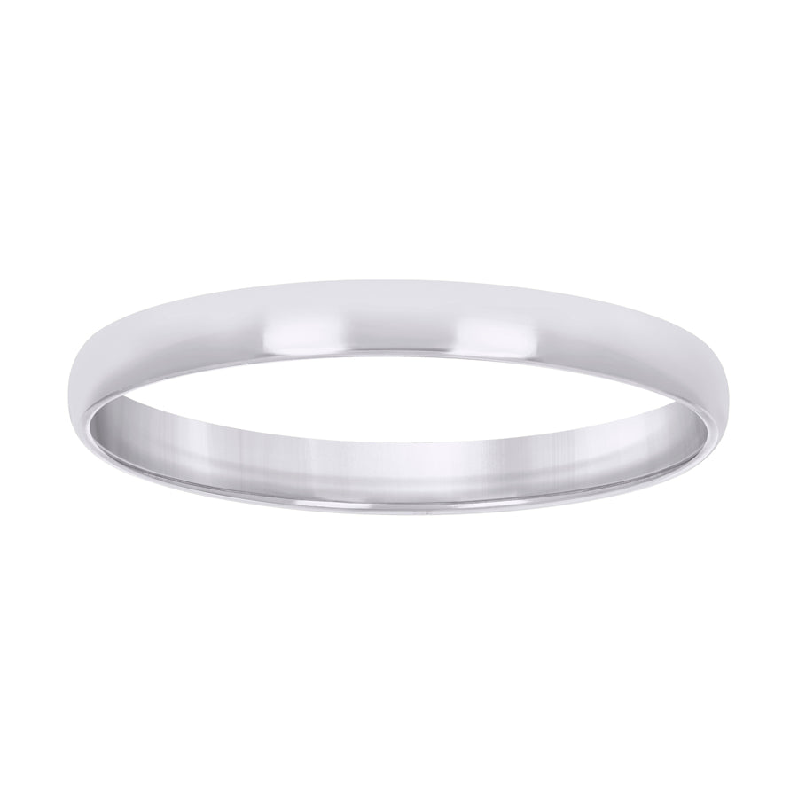10KT WHITE GOLD REGFIT WEDDING BAND 2MM