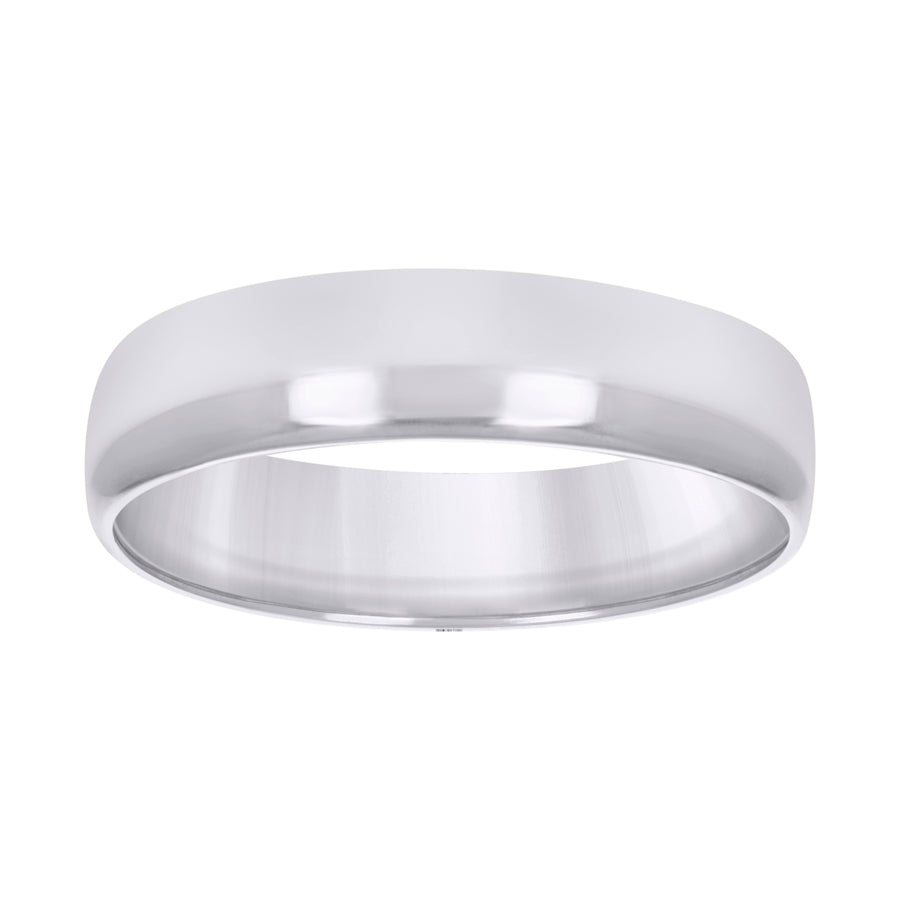 10KT WHITE GOLD REGFIT WEDDING BAND 5MM