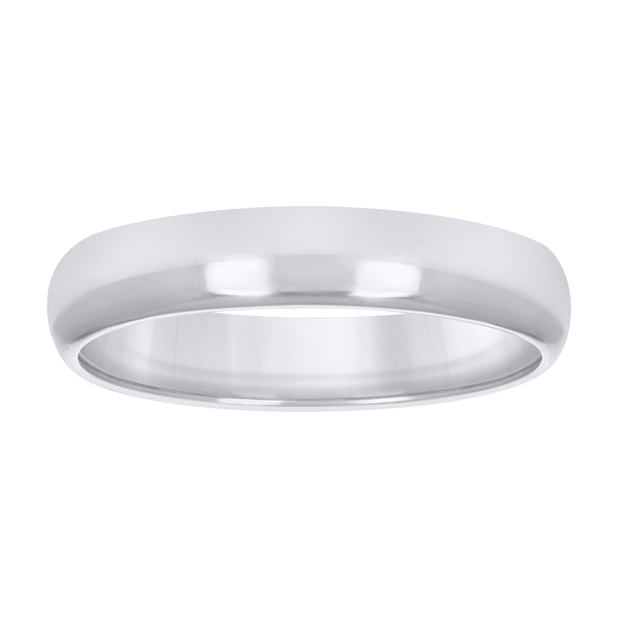 10KT WHITE GOLD COMFIT WEDDING BAND 4MM