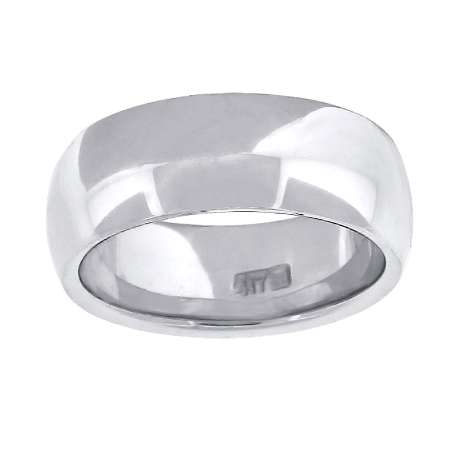 10KT WHITE GOLD COMFIT WEDDING BAND 7MM