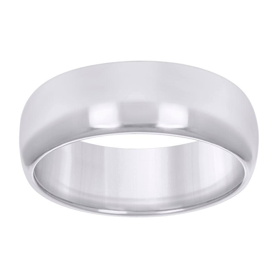10KT WHITE GOLD COMFIT WEDDING BAND 6MM