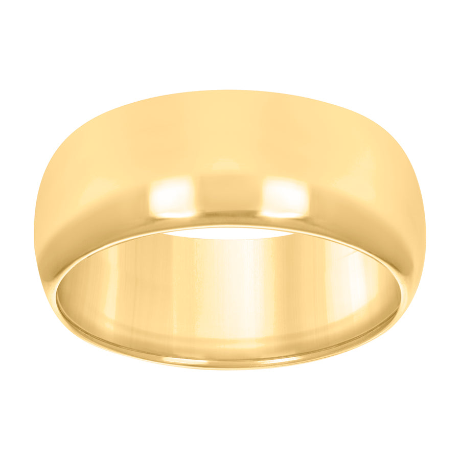 10KT GOLD COMFIT WEDDING BAND 8MM
