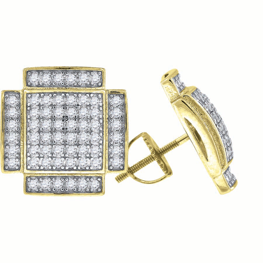925-Earring Yellow Plating