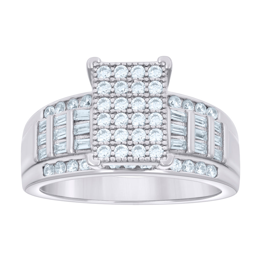 925-Cz Cinderella Ring