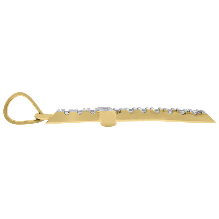 10Kt Gold Cz Pendant