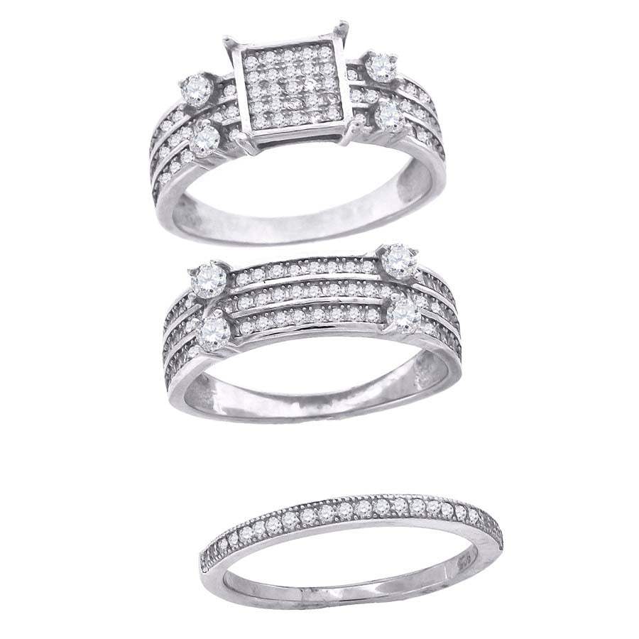 925-Cz Trio Ring