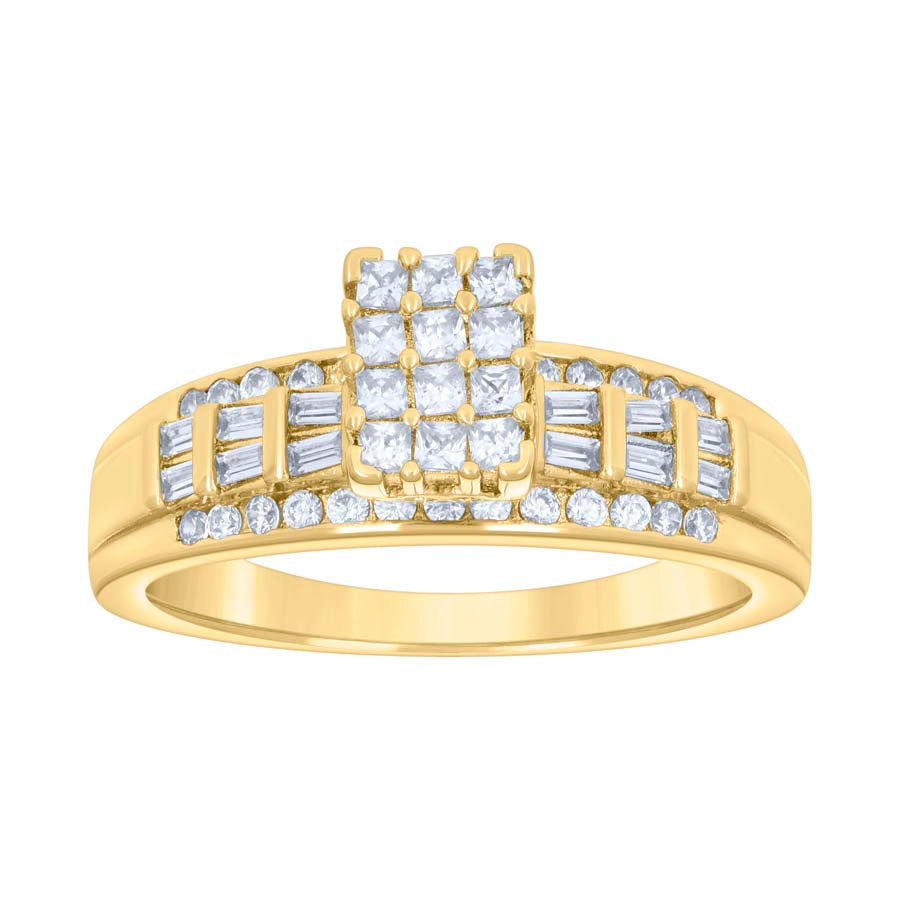 925-Cz Cinderella Ring