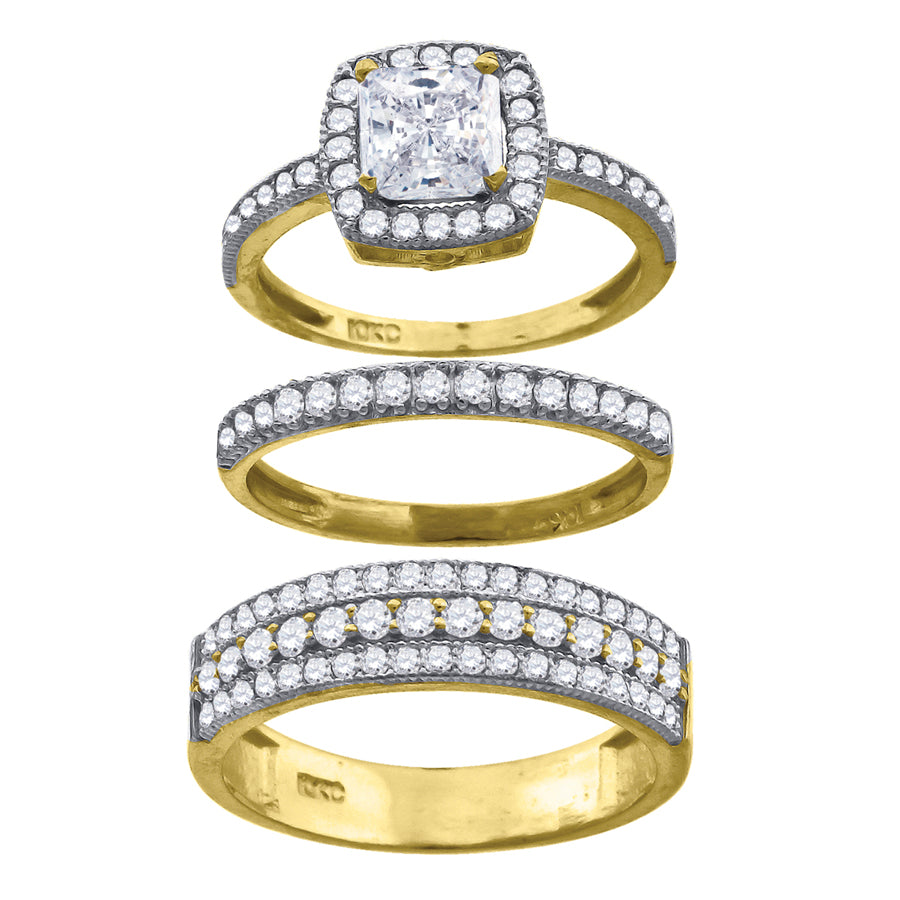 10K-Gold Trio Ring