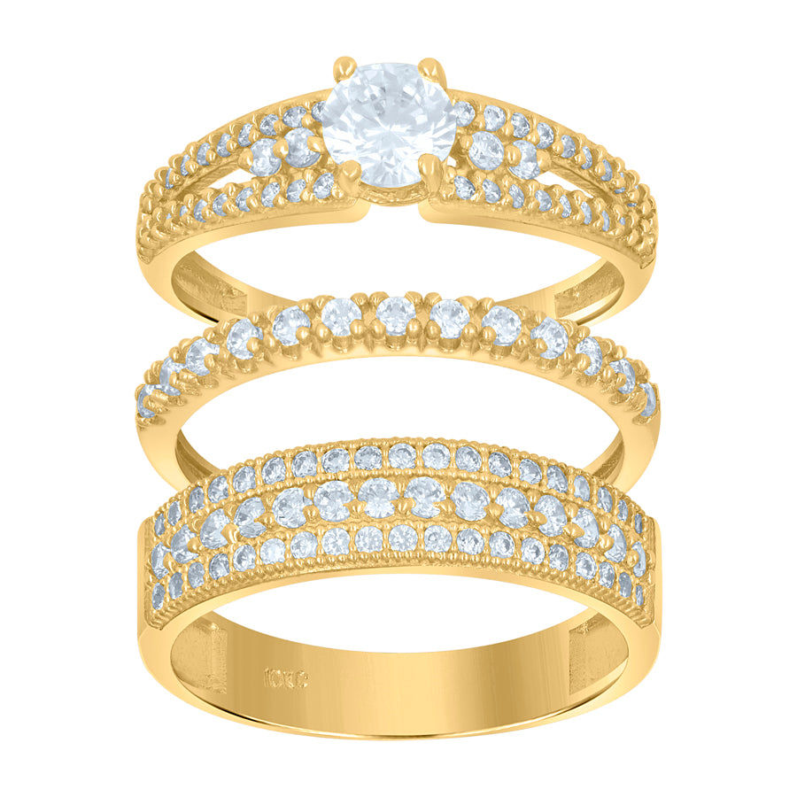 10K-Gold Trio Ring