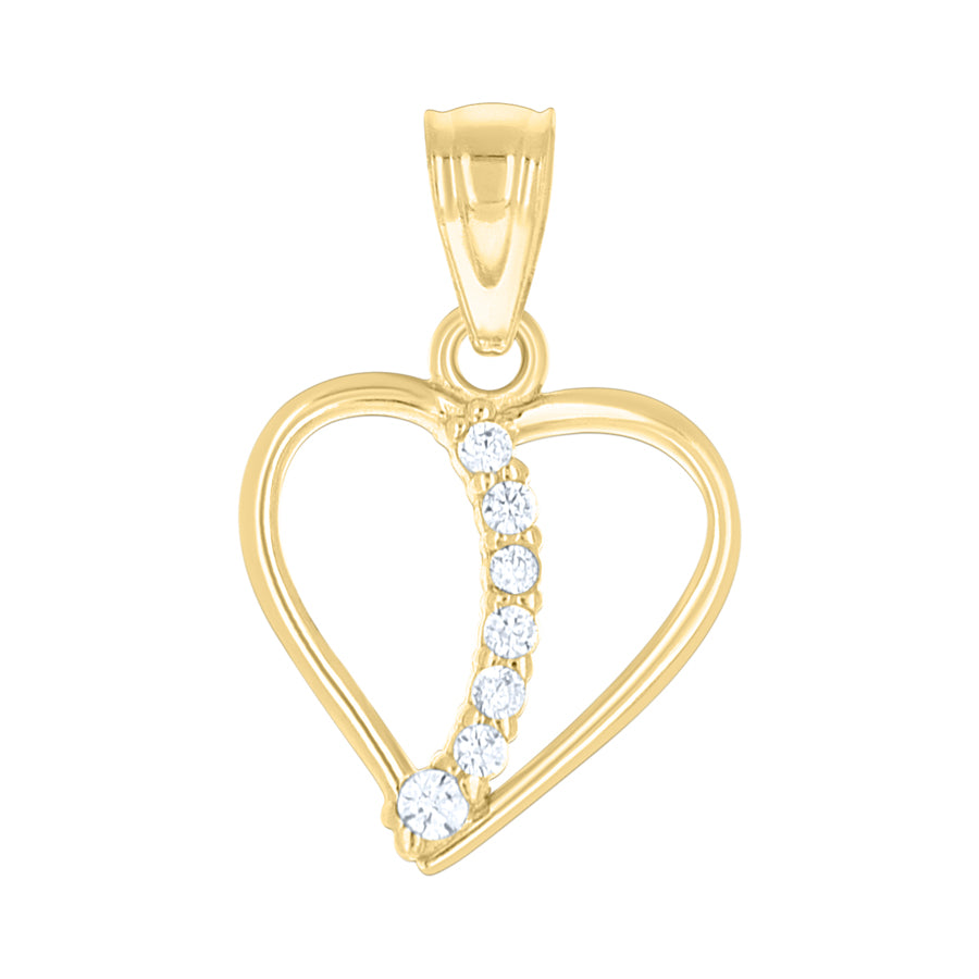 10Kt Gold Cz Pendant