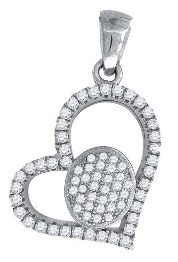 925-Cz Heart Pendant