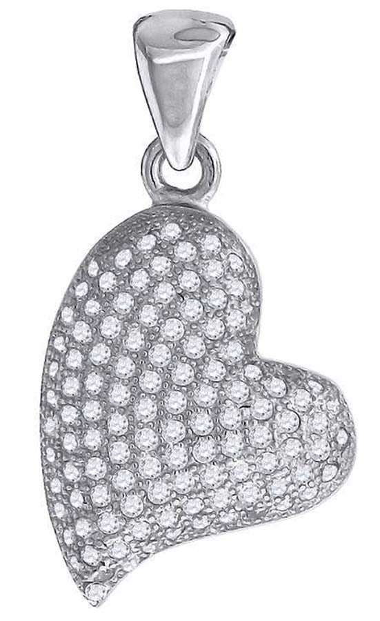 925-Cz Heart Pendant