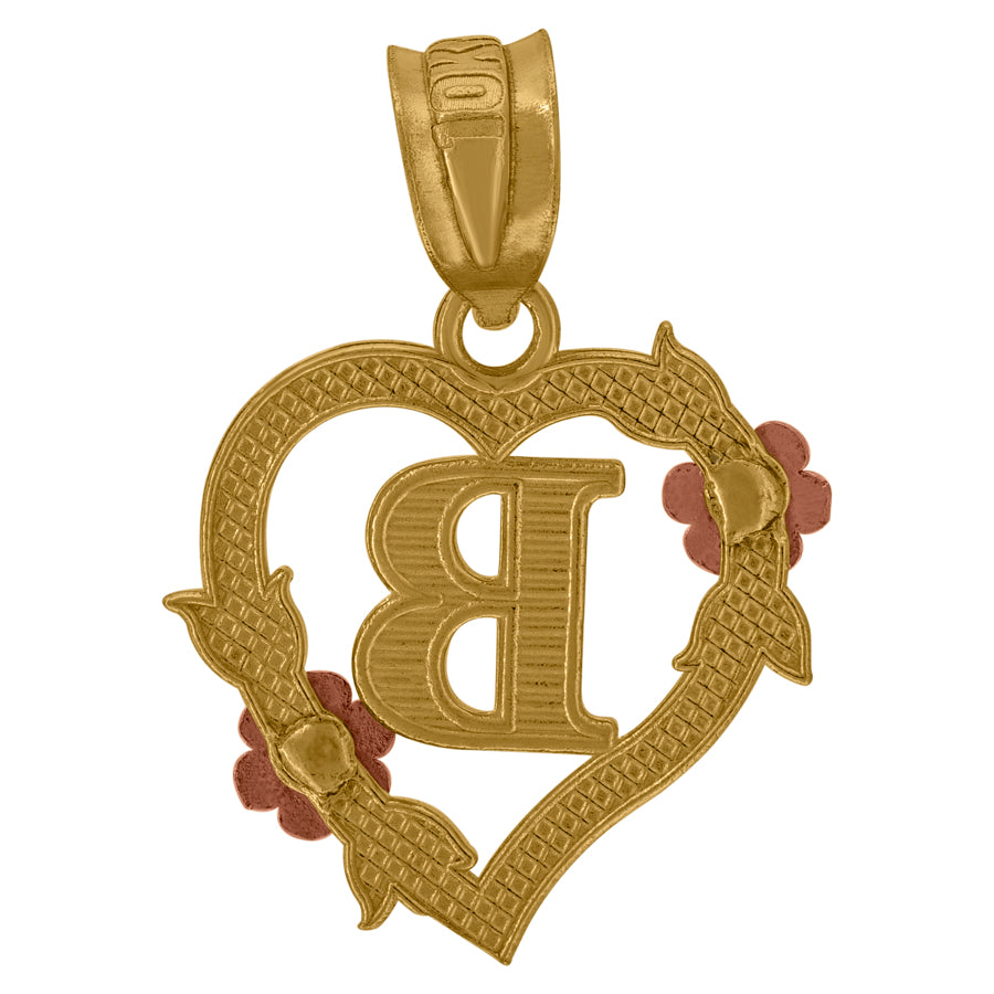 10Kt Gold Initial Pendant "B"