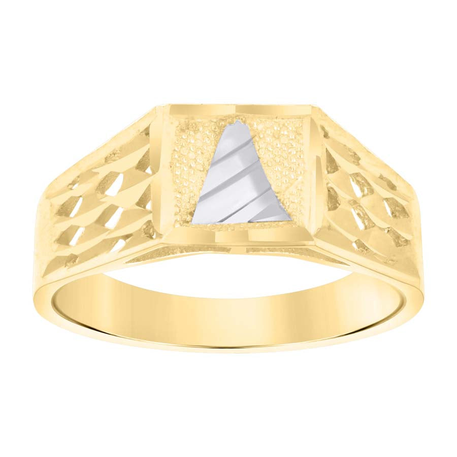10Kt Gold Initial "A" Letter Ring