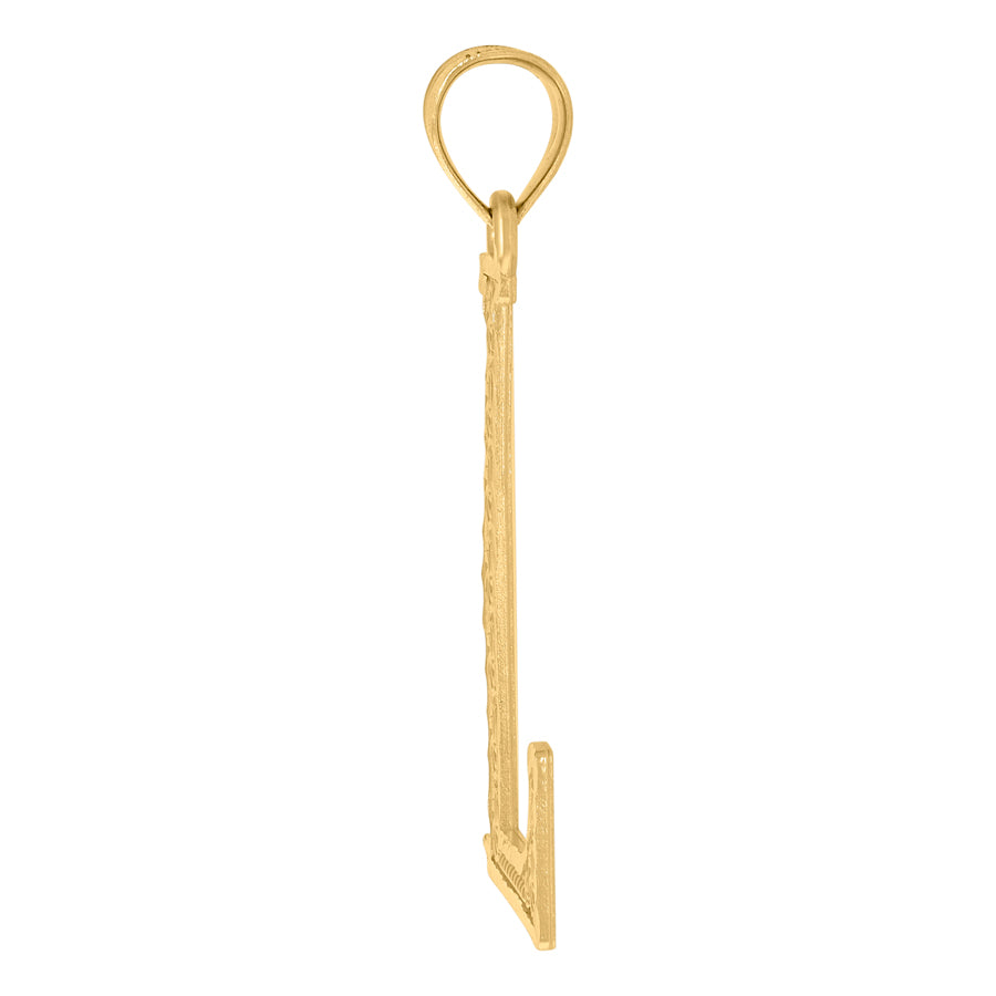 10Kt Gold Initial Letter Pendant "L"